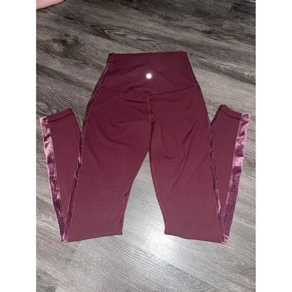 SPECIAL EDITION Lululemon Super High Rise Pant 28" Velvet Garnet - Picture 1 of 4